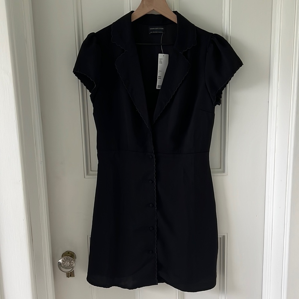 Urban Outfitters Betty Collared Dress Black Large